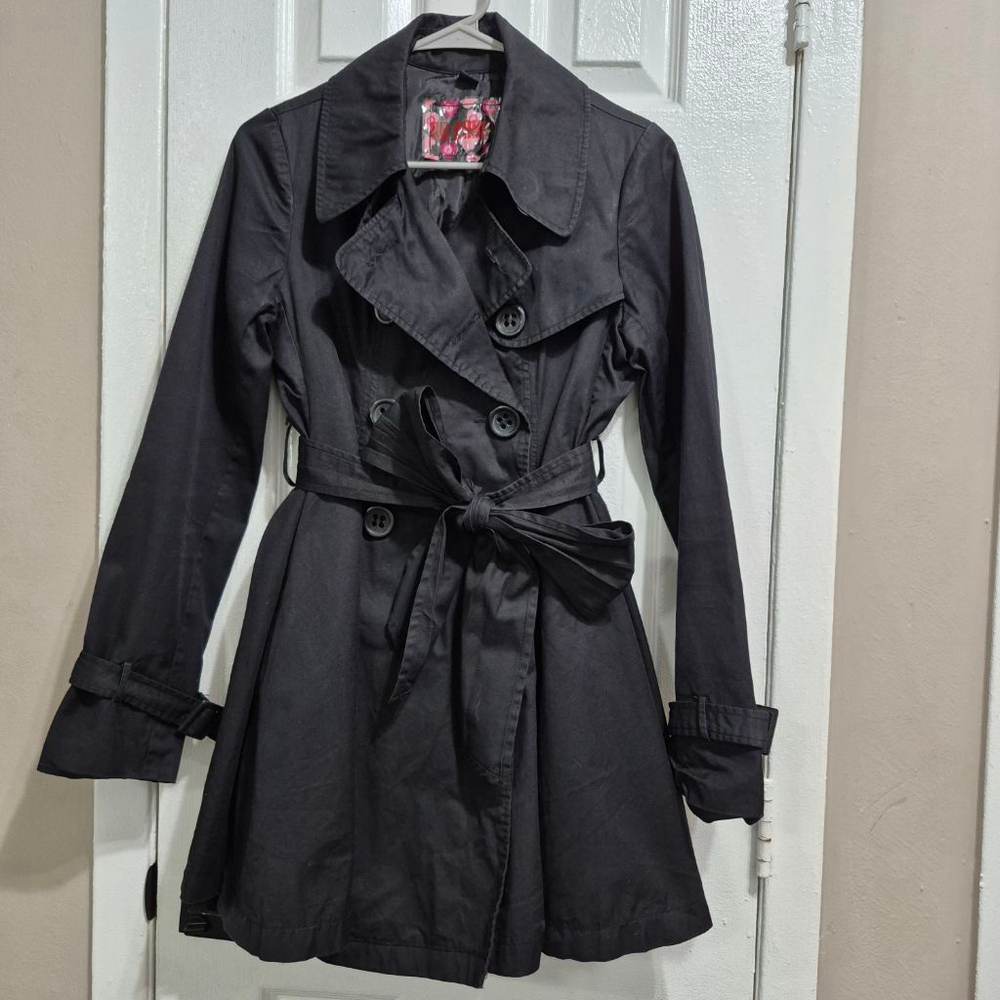 Women's bb dakota jacket Black Trench Coat Med